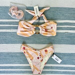 NWT Montce Palmas Bikini Set XS Tori Top & XS Lulu Bottom